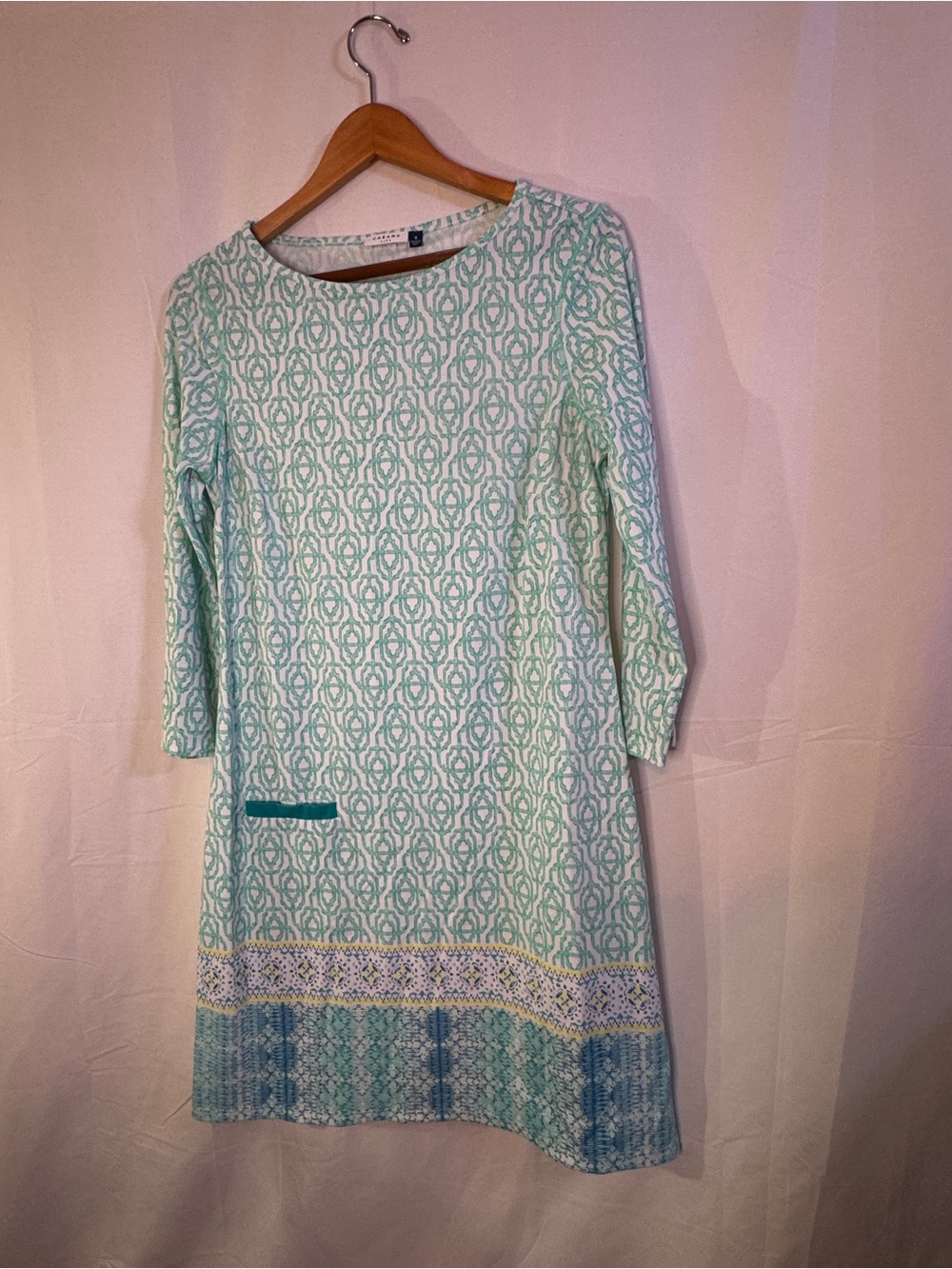 Cabana Life Mint and White Patterned Midi Dress